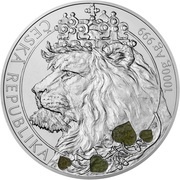 80 Dollars - Elizabeth II Czech Lion, Niue, 2021 reverse image