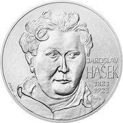 80 Dollars - Charles III Jaroslav Hašek, Niue, 2023 reverse image