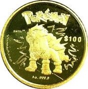 100 Dollars - Elizabeth II Entei, Niue, 2002 reverse image