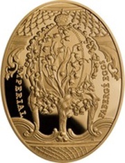 100 Dollars - Elizabeth II Lily of the Valley Egg, Niue, 2011 reverse image