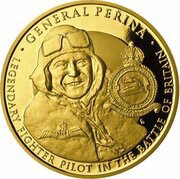 100 Dollars - Elizabeth II General Peřina, Niue, 2011 reverse image
