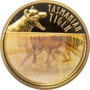 100 Dollars - Elizabeth II Tasmanian Tiger, Niue, 2011 reverse image