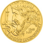 100 Dollars - Elizabeth II 40 Ducats of Sigismund of Luxembourg, Niue, 2014 reverse image