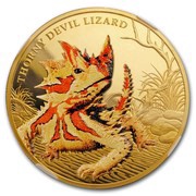 100 Dollars - Elizabeth II Thorny Devil Lizard, Niue, 2015 reverse image
