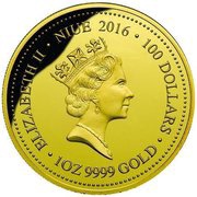 100 Dollars - Elizabeth II Blue Tongue Lizard obverse image