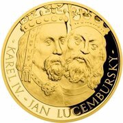 100 Dollars - Elizabeth II Charles IV and John of Bohemia, Niue, 2016 reverse image
