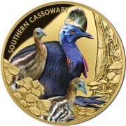 100 Dollars - Elizabeth II Southern Cassowary, Niue, 2016 reverse image