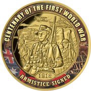 100 Dollars - Elizabeth II WWI Centenary: Armistice Signed, Niue, 2018 reverse image