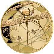 100 Dollars - Elizabeth II Red Back Spider, Niue, 2018 reverse image