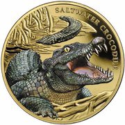 100 Dollars - Elizabeth II Saltwater Crocodile, Niue, 2018 reverse image