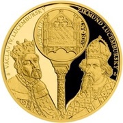 100 Dollars - Elizabeth II Wenceslas IV and Sigismund of Luxembourg, Niue, 2019 reverse image