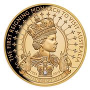 100 Dollars - Elizabeth II First Reigning Monarch to Visit Australia, Niue, 2019 reverse image