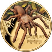 100 Dollars - Elizabeth II Australia's Tarantula, Niue, 2020 reverse image