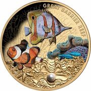 100 Dollars - Elizabeth II Great Barrier Reef, Niue, 2020 reverse image