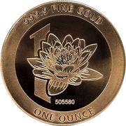 100 Dollars - Elizabeth II Lotus, Niue, 2020 reverse image