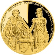 100 Dollars - Elizabeth II Napoleon I Bonaparte and Marie Louise, Niue, 2020 reverse image