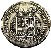 1 Patagon - Charles II Antwerp, Belgium, 1695-1700 reverse image
