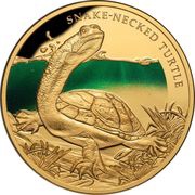 100 Dollars - Elizabeth II Snake-Necked Turtle, Niue, 2020 reverse image
