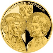 100 Dollars - Elizabeth II St. Ludmila and St. Wenceslas, Niue, 2021 reverse image