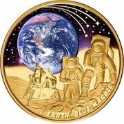 100 Dollars - Elizabeth II Earth: Blue Marble, Niue, 2022 reverse image