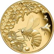 100 Dollars - Elizabeth II Australian Honey Bee, Niue, 2022 reverse image