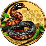 100 Dollars - Elizabeth II Red-bellied Black Snake, Niue, 2022 reverse image