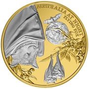 100 Dollars - Charles III Flying Fox, Niue, 2023 reverse image