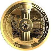 100 Dollars - Charles III Vivat Humanitas, Niue, 2023 reverse image