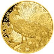 100 Dollars - Charles III Peacock, Niue, 2024 reverse image