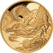 100 Dollars - Charles III Year of the Dragon, Niue, 2024 reverse image