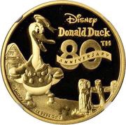 200 Dollars - Elizabeth II 80th Anniversary of Donald Duck, Niue, 2014 reverse image