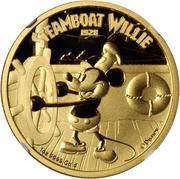 200 Dollars - Elizabeth II Steamboat Willie, Niue, 2014 reverse image
