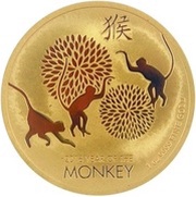 200 Dollars - Elizabeth II Year of the Monkey, Niue, 2016 reverse image