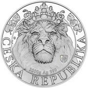 240 Dollars - Elizabeth II Czech Lion, Niue, 2022 reverse image