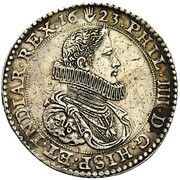 1 Ducaton - Philip IV Piedfort; 2 ducaton weight obverse image