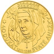250 Dollars - Elizabeth II 40 Ducat of St. Agnes, Niue, 2015 reverse image
