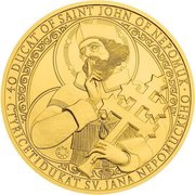 250 Dollars - Elizabeth II 40 Ducat of St. John of Nepomuk, Niue, 2016 reverse image