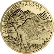 250 Dollars - Elizabeth II Golden eagle, Niue, 2017 reverse image