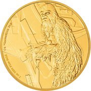 250 Dollars - Elizabeth II Chewbacca, Niue, 2017 reverse image
