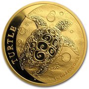 250 Dollars - Elizabeth II Hawksbill Turtle, Niue, 2017-2022 reverse image