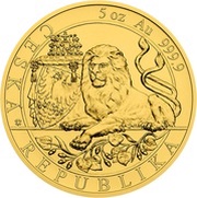 250 Dollars - Elizabeth II Czech Lion, Niue, 2019 reverse image
