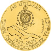 250 Dollars - Elizabeth II Czech Flag obverse image