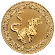 250 Dollars - Elizabeth II Yellow Snake, Niue, 2020 reverse image
