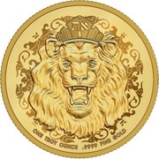 250 Dollars - Elizabeth II Roaring Lion, Niue, 2020 reverse image