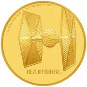 250 Dollars - Elizabeth II TIE/LN Fighter, Niue, 2020 reverse image
