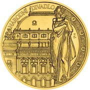 250 Dollars - Elizabeth II Czech National Theatre, Niue, 2021 reverse image