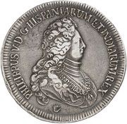 Ducaton - Philip V Piedfort; 2 ducaton weight obverse image