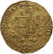 ½ Souverain - Albert and Isabella, Belgium, 1612-1613 reverse image