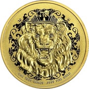 250 Dollars - Elizabeth II Roaring Lion, Niue, 2021 reverse image