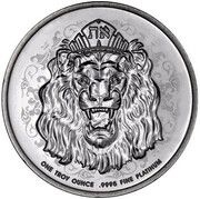250 Dollars - Elizabeth II Roaring Lion, Niue, 2021 reverse image